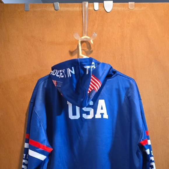 Blue USA Flag Hoodie - Picture 7 of 9
